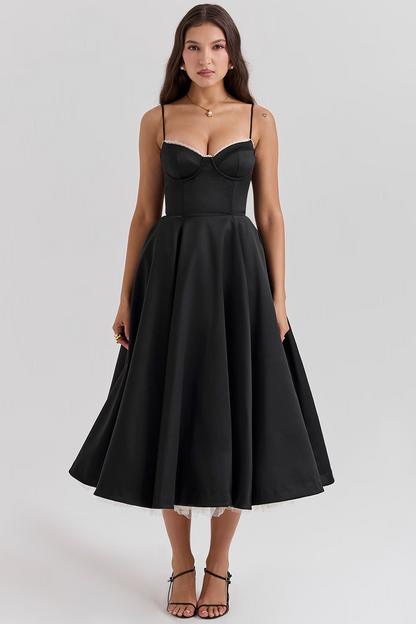 Lilotte | Tailliertes Kleid mit Spaghetti-Trägern