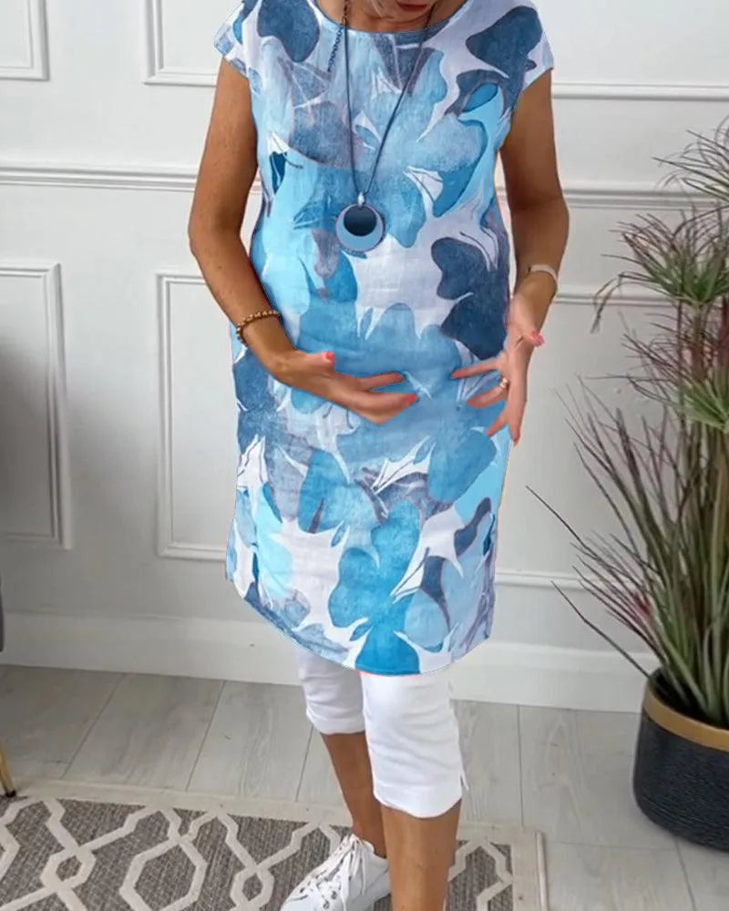 Maxi-Ärmelloses Kleid mit Eleganter Schlitze