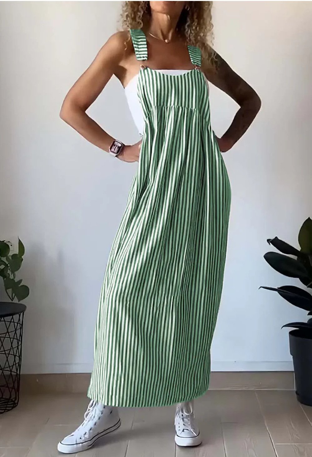 MARILINE I GESTREIFTES MAXIKLEID