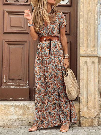 Sumi - Blumiges Maxikleid für Frauen