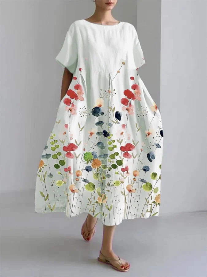Liliane | Leichte Blumenmaxikleid für entspannte Sommertage