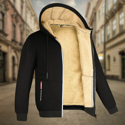 Glanzlicht | HERREN WINTERMANTEL MIT KAPUZE UND FLEECE