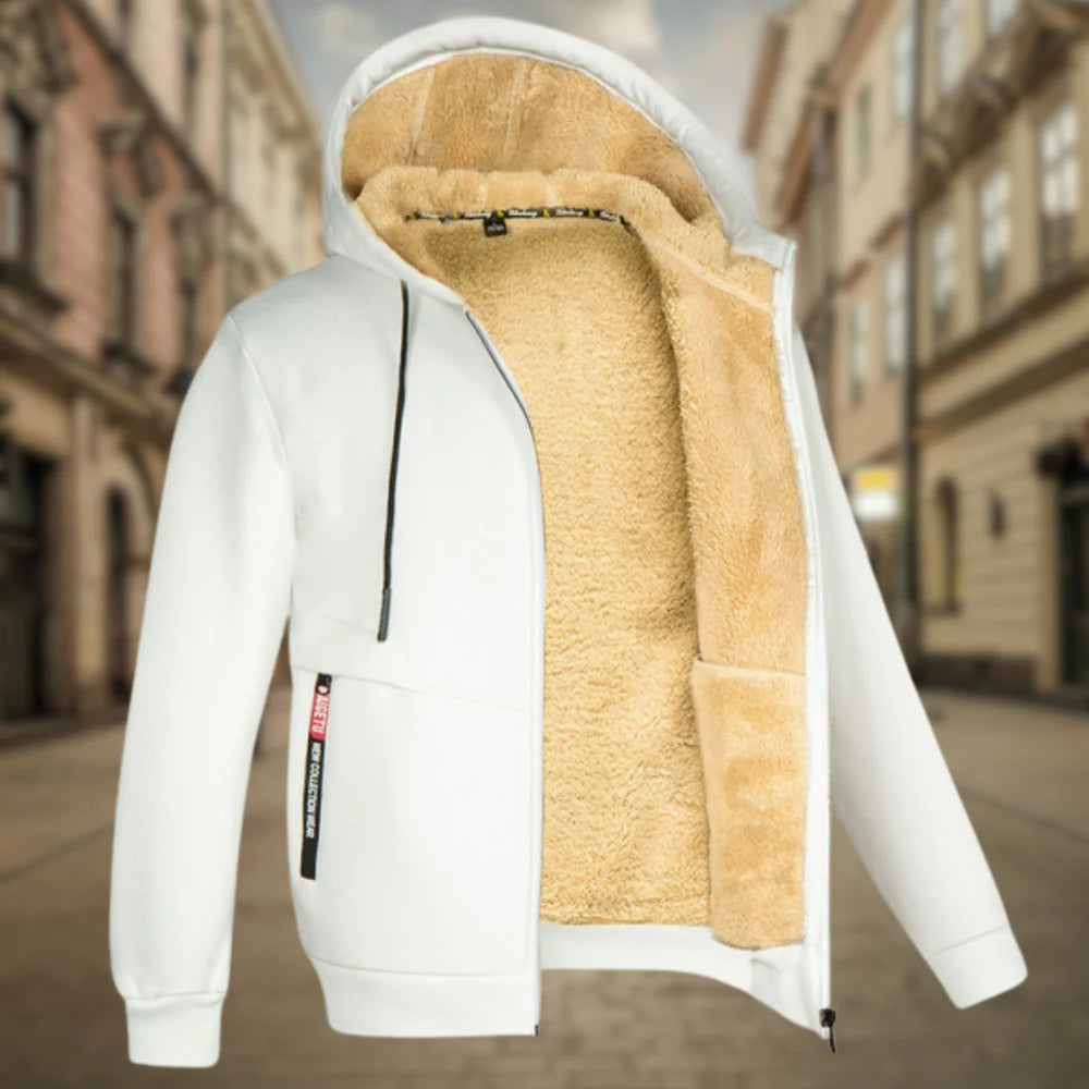 Glanzlicht | HERREN WINTERMANTEL MIT KAPUZE UND FLEECE