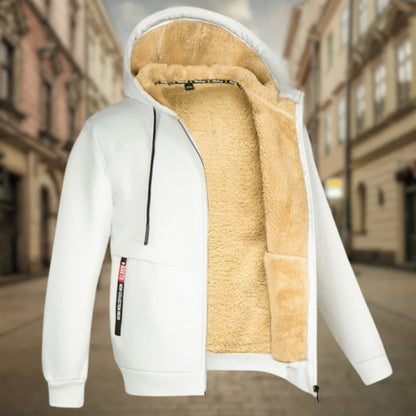 Glanzlicht | HERREN WINTERMANTEL MIT KAPUZE UND FLEECE