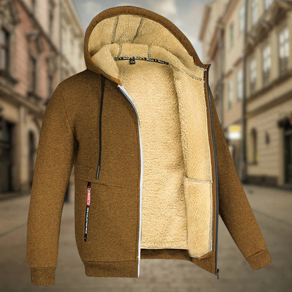 Glanzlicht | HERREN WINTERMANTEL MIT KAPUZE UND FLEECE