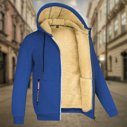 Glanzlicht | HERREN WINTERMANTEL MIT KAPUZE UND FLEECE