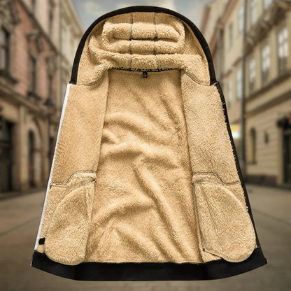 Glanzlicht | HERREN WINTERMANTEL MIT KAPUZE UND FLEECE