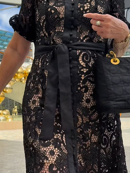 Charlotte | Zeitloses Spitzen-Maxikleid