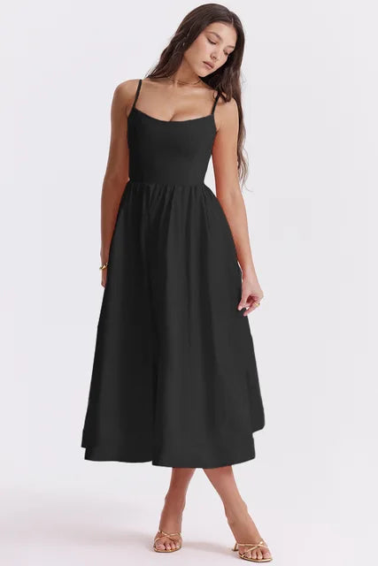 Helene | Trägerloses Kleid mit Neckholder
