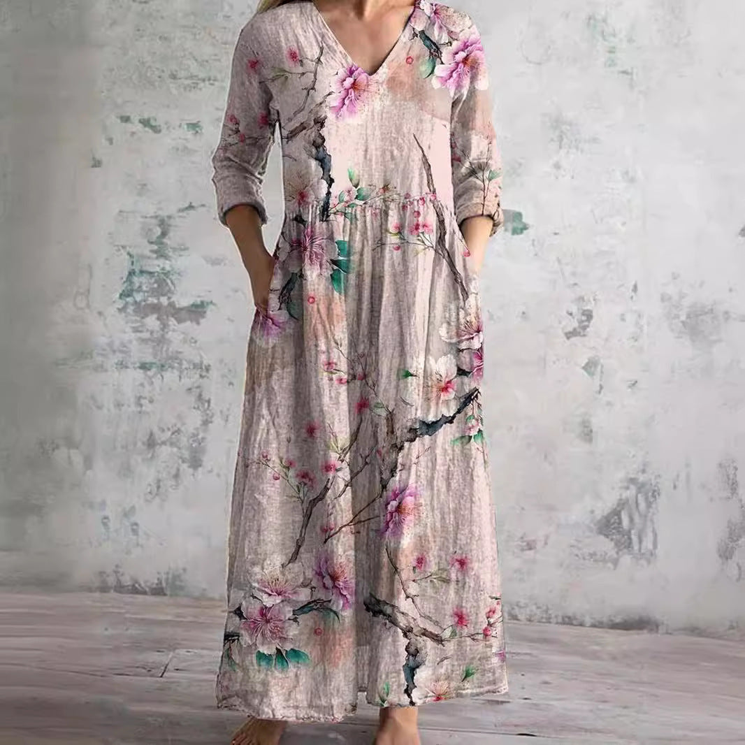 Roya – Blumenprint-Kleid für elegante Leichtigkeit
