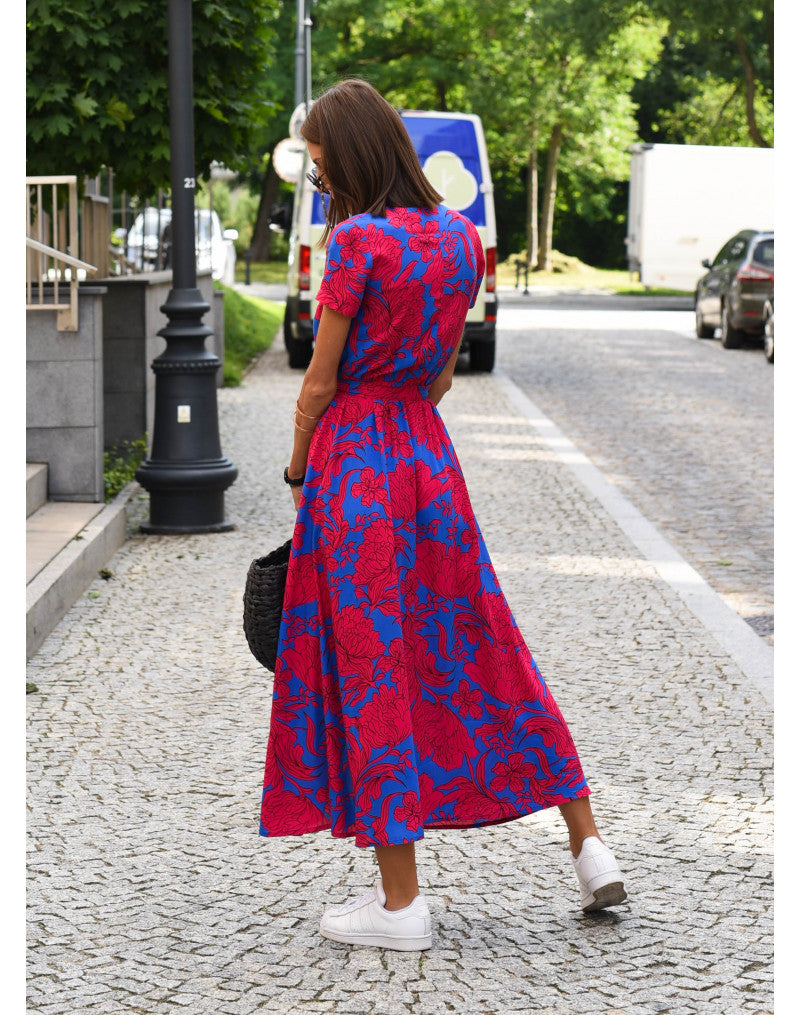 Elegantes und Bequemes Blumen Kleid
