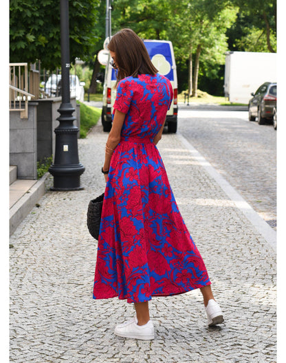 Elegantes und Bequemes Blumen Kleid