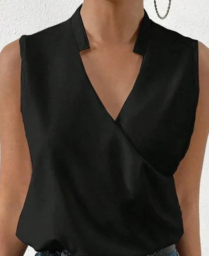 Sarah | Elegantes ärmelloses einfarbiges Top
