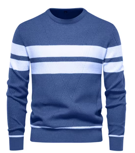 LUCA | Stilvoller Herrenpullover mit Fischgrätmuster