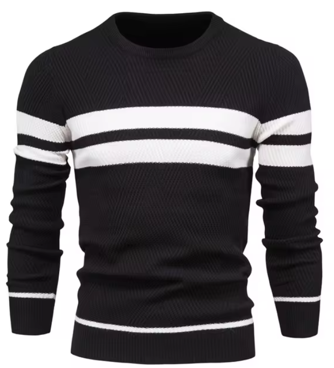 LUCA | Stilvoller Herrenpullover mit Fischgrätmuster