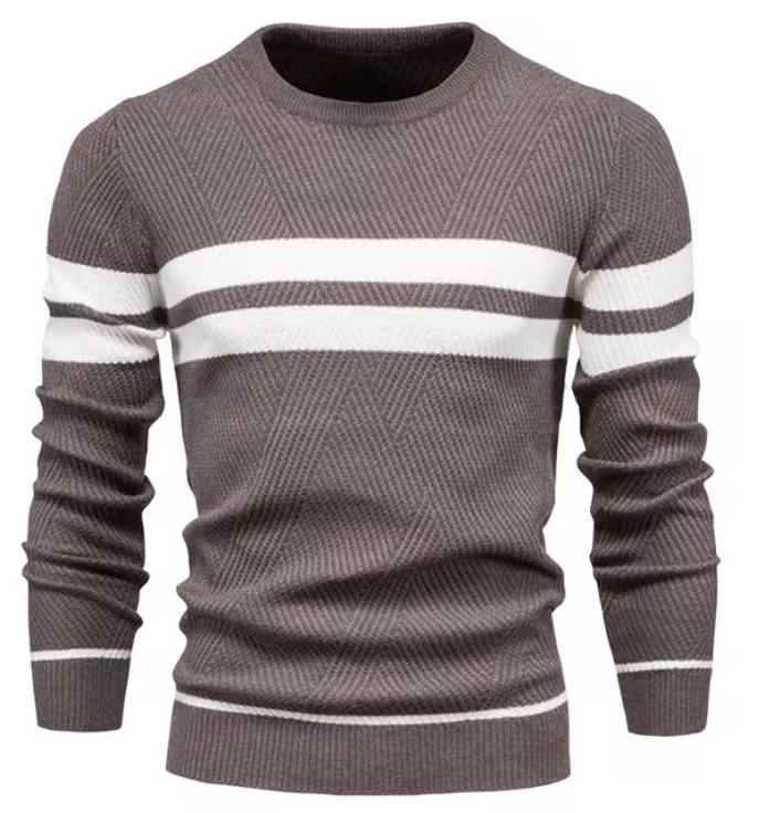 LUCA | Stilvoller Herrenpullover mit Fischgrätmuster
