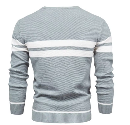 LUCA | Stilvoller Herrenpullover mit Fischgrätmuster