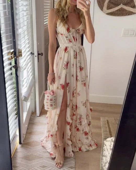 Criz| Maxi Kleid mit Blumenmuster