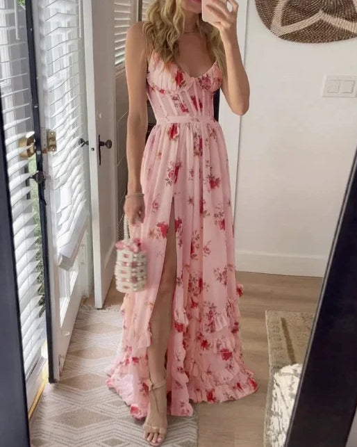 Criz| Maxi Kleid mit Blumenmuster