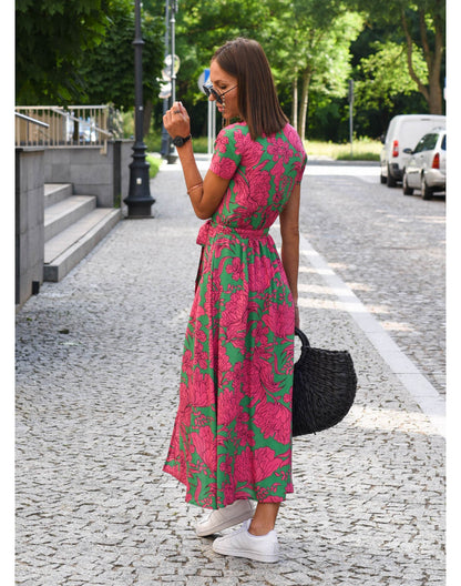 Elegantes und Bequemes Blumen Kleid
