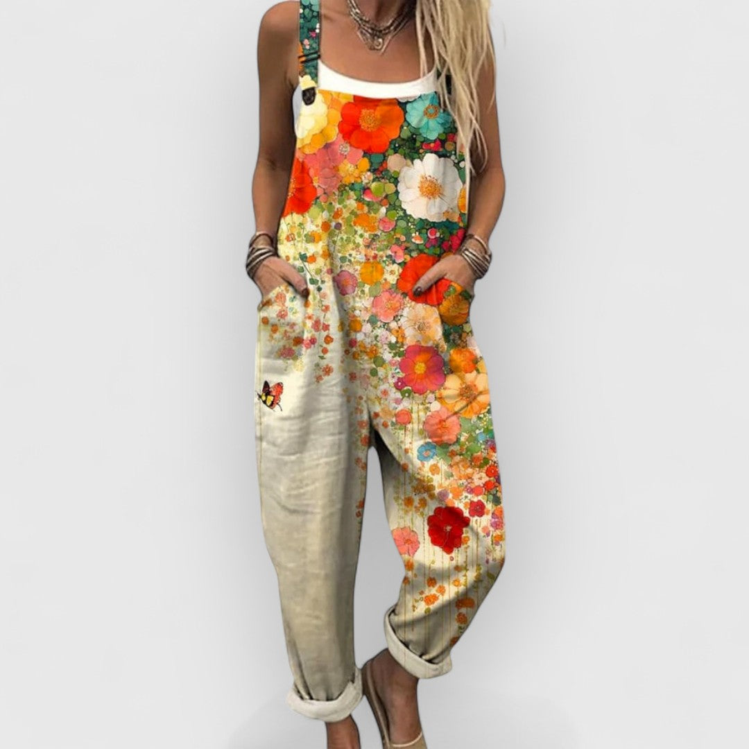 Calista | Vintage Floral Jumpsuit Damen