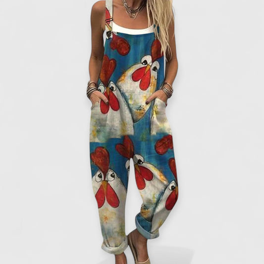 Alice | Vintage Weitbeiniger Jumpsuit