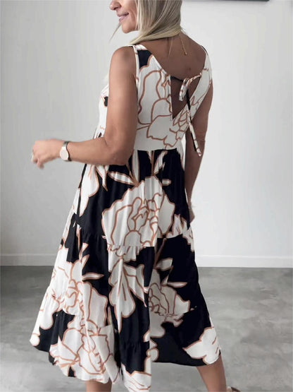 Ärmelloses Kleid mit Wanda-Druck