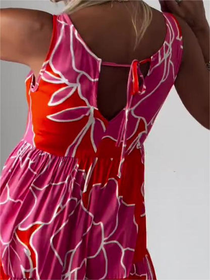 Ärmelloses Kleid mit Wanda-Druck