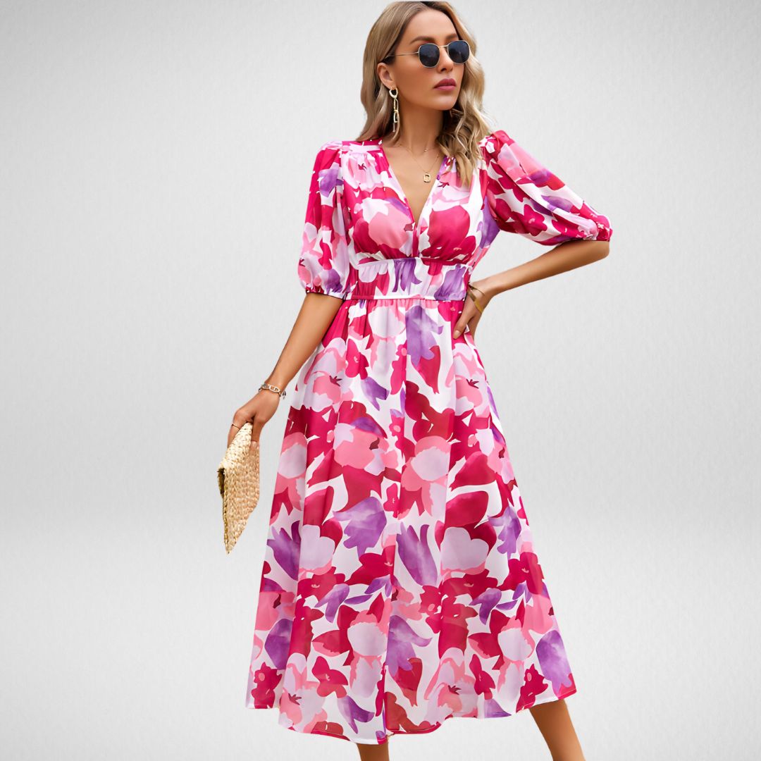 Joha - V-Ausschnitt Freizeitkleid