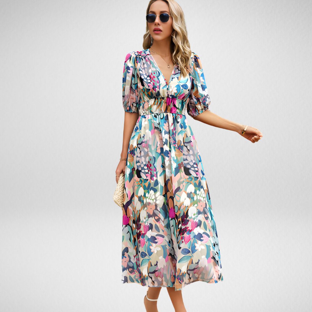 Joha - V-Ausschnitt Freizeitkleid