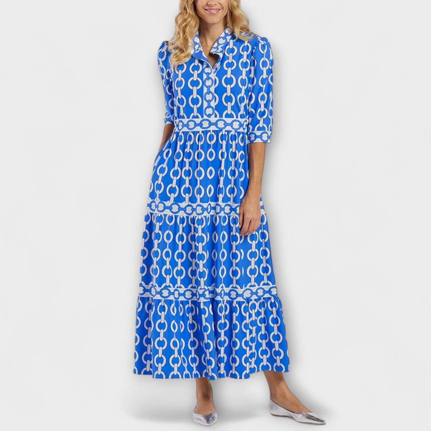 Sophia | Midikleid mit Kettenmuster