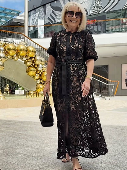 Charlotte | Zeitloses Spitzen-Maxikleid