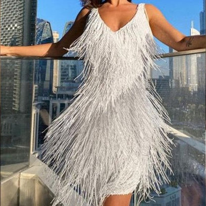 Juye | Glitzer-Fransen-Kleid