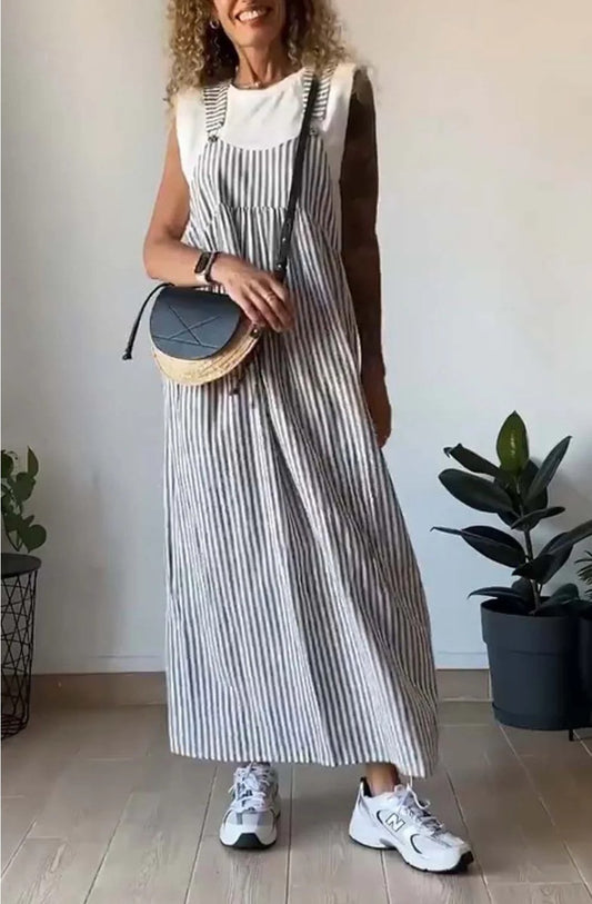 MARILINE I GESTREIFTES MAXIKLEID