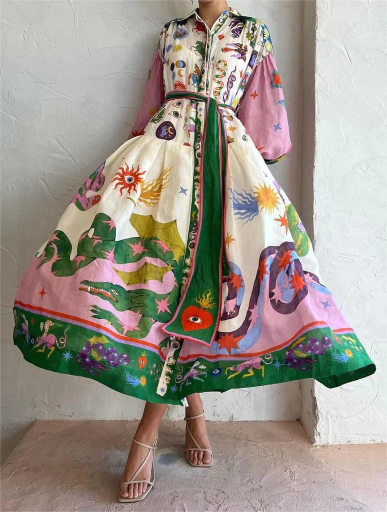 Soyra - Maxi Italienisches Kleid