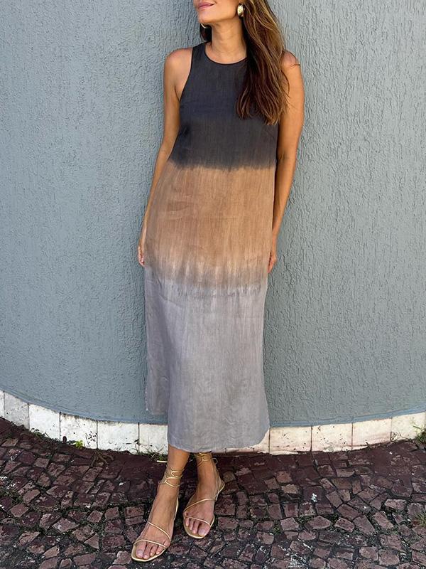 Elegantes und Fließendes Ombre-Kleid