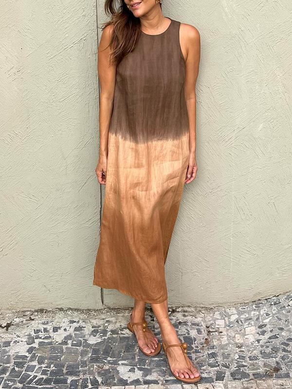 Elegantes und Fließendes Ombre-Kleid