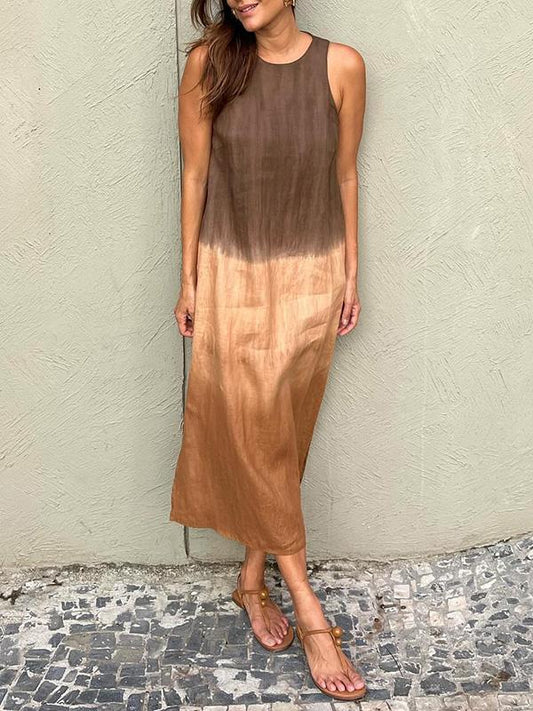 Elegantes und Fließendes Ombre-Kleid