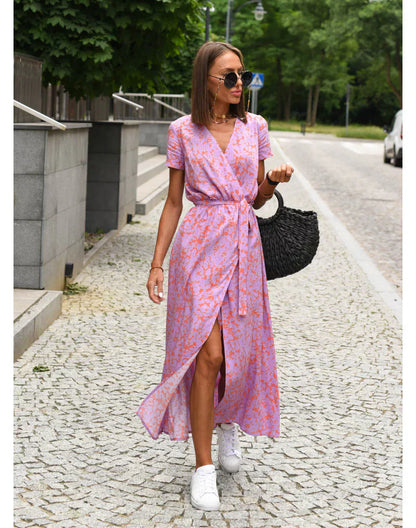 Elegantes und Bequemes Blumen Kleid