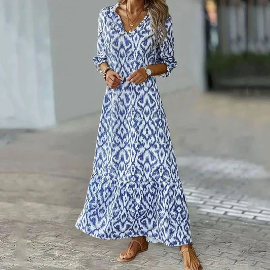 Sania - Maxikleid mit halben Ärmeln