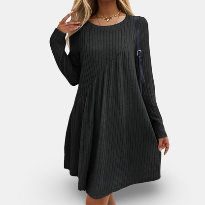 Clara | Weiches & Cequemes Kleid mit langen Ärmeln