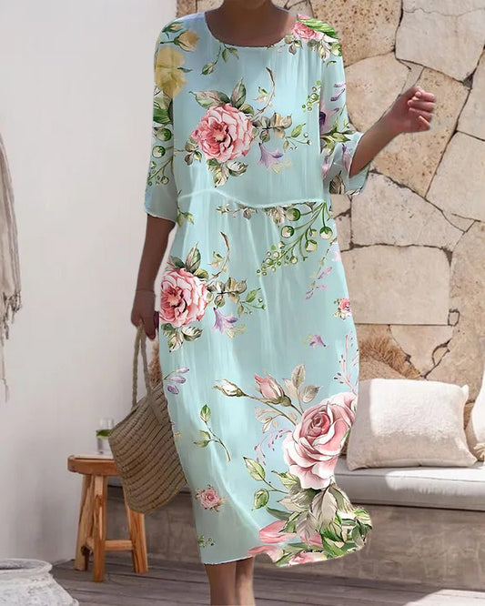 Elegantes Blumenkleid