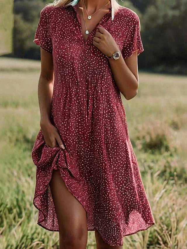 Mary – Kurzarm-Midikleid