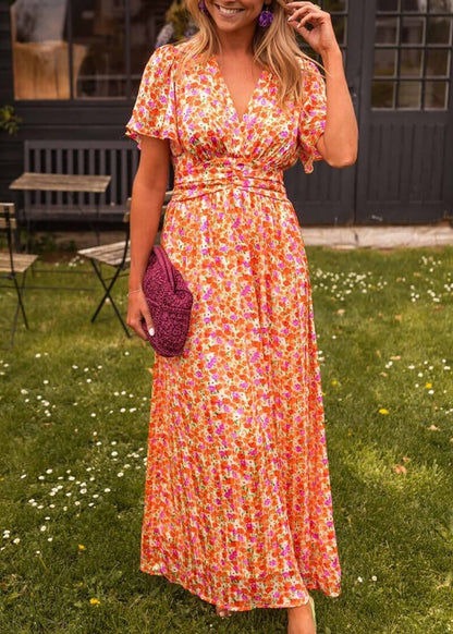 Amelia – Elegantes Maxikleid mit V-Ausschnitt