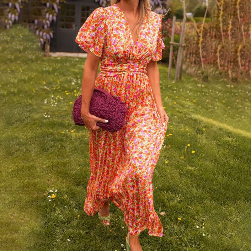 Damenkleid mit V-Ausschnitt