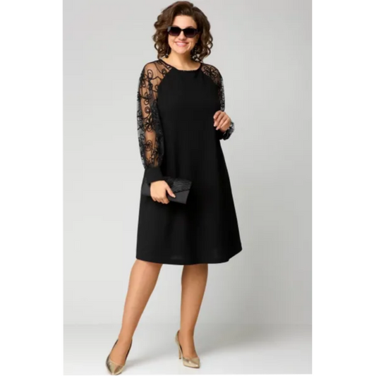 HARALA I LÄSSIGES LANGÄRMELIGES KLEID