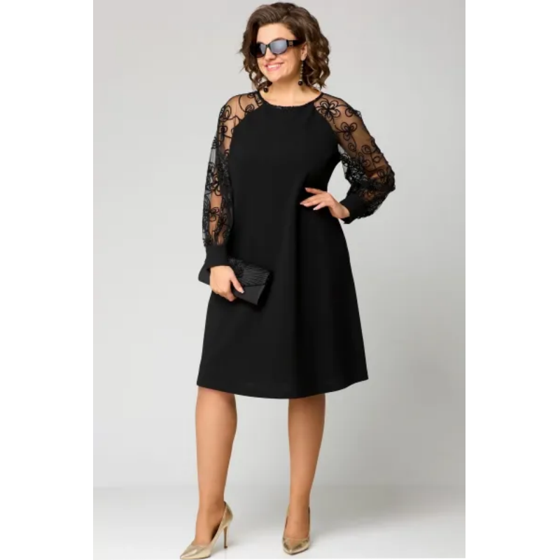 HARALA I LÄSSIGES LANGÄRMELIGES KLEID