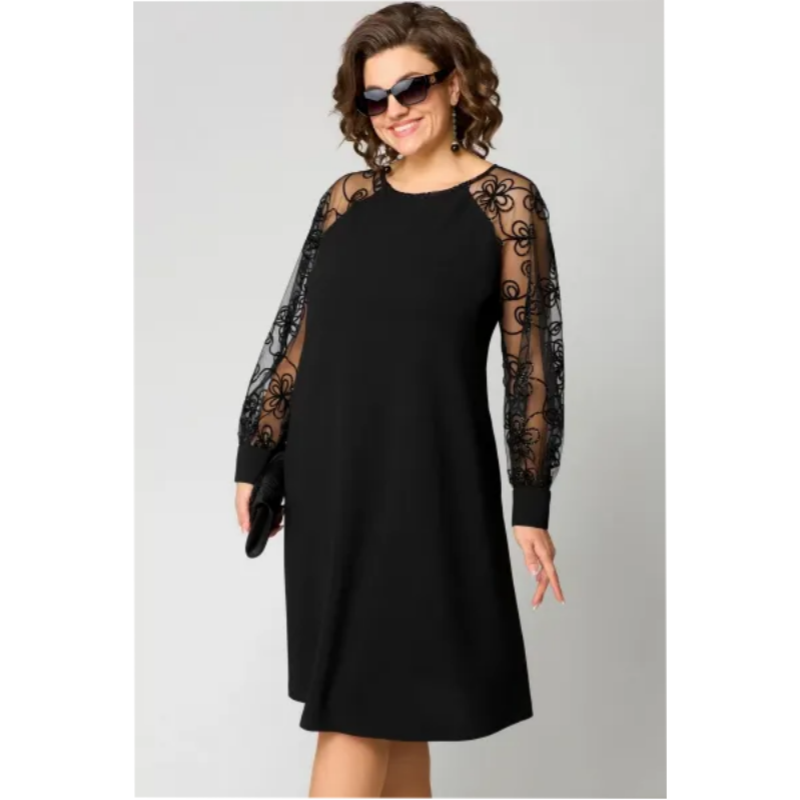 HARALA I LÄSSIGES LANGÄRMELIGES KLEID